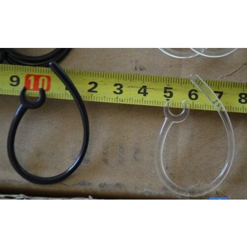 NEW-001.DHL free.500pcs/lot. 6MM black eahook. 6MM clear earhook. 6MM earloop. 6mm new001 earloop