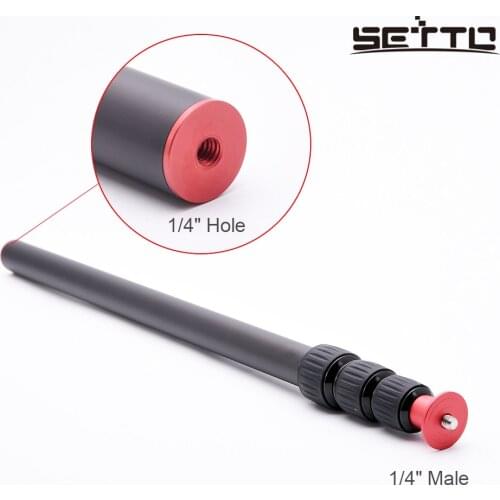 SETTO Aluminium Alloy Selfie Stick / Desktop Tripod Extension Rod GO100 / Accessories for Gopro Smart Phone Mirrorless Camera