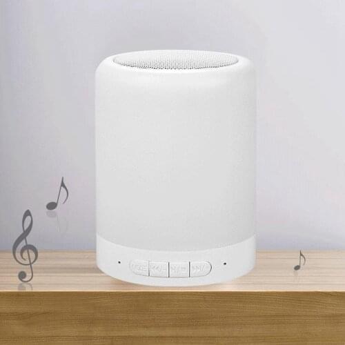Rechargeable Bluetooth Speaker Portable Touch Mood Lamp Speaker Built-in Mic