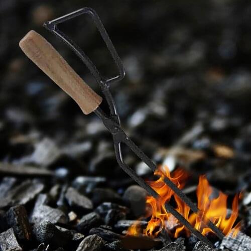Durable BBQ Charcoal Tongs Barbecue Carbon Clamp Aluminum BBQ Tools Pliers Grilled Food Clip Portable Tongs Barbecue Accessories