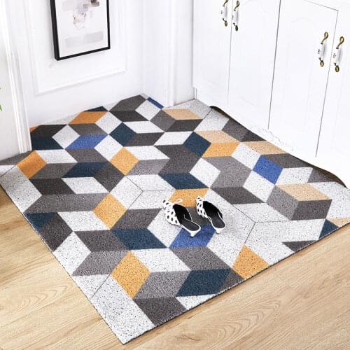 Rectangle Freely Cut DIY Door Mat Carpet Living Room Bedroom Bathroom Home Entrance Floor Door Mat Non-slip Washable Mats Carpet