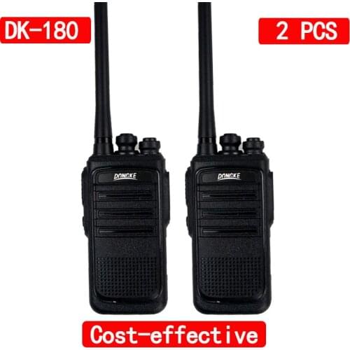 2pcs DONGKE 180 Walkie talkie UHF Two way radio UHF 400-470MHz 16CH Portable Transceiver with Earpiece pmr446 CB walkie talkies