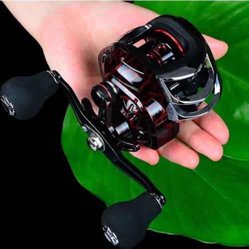 Fishing Baitcasting Reel All Metal Spool 18+1BB 10kg/22LB Max Drag Force Speed Ratio 7.2:1 Magnetic Metal Casting Fishing Reel
