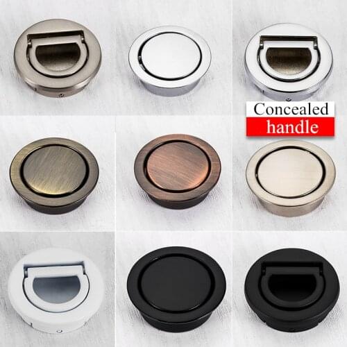 Concealed Dark Handle Hidden Form Drawer Round Concealed Hand Wardrobe Shoe Cabinet Accessories Wardrobe Hardware Fittings
