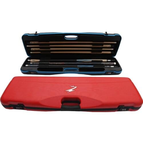 High Quality Pool Cues Case 7 Holes Double Coded Lock Billiard Accessories Black Red Silver Colors 2016 New