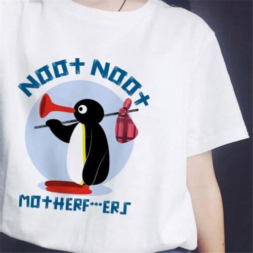 2021 Hot New Summer Tshirt short sleeve tshirt women Cute penguin Print female t-shirt Fashion Retro Tops Harajuku T shirt