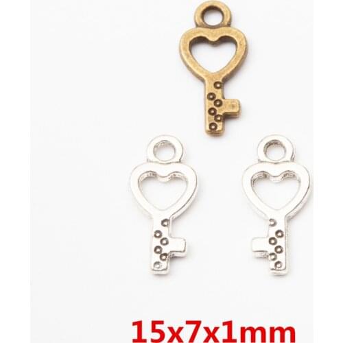 100pcs China Supplier metal alloy skeleton keys charms for keychain 5733