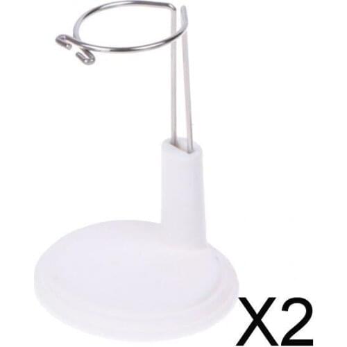 2xAdjustable Doll Stand Display Holder for Dolls Action Figure 20CM White