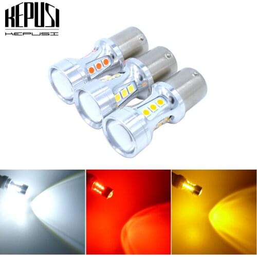 2x P21W BA15S Bulb LED Car 1156 S25 For Auto Brake Daytime Running Lights Turn Signal Lamp DRL White Red Amber Yellow 12V 24V