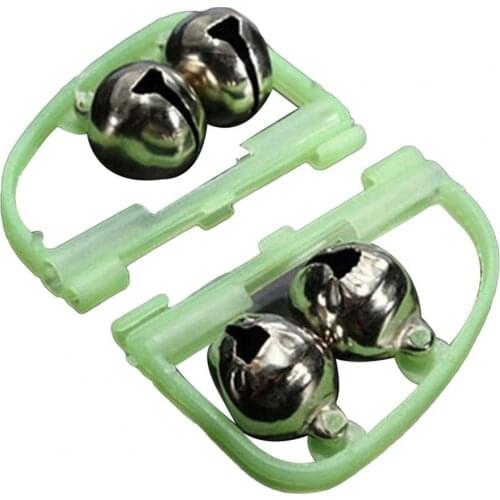 2Pcs Fishing Alarm Portable Twin Bells Plastic Alloy Outdoor Night Fishing Bell Rings for Workshops
