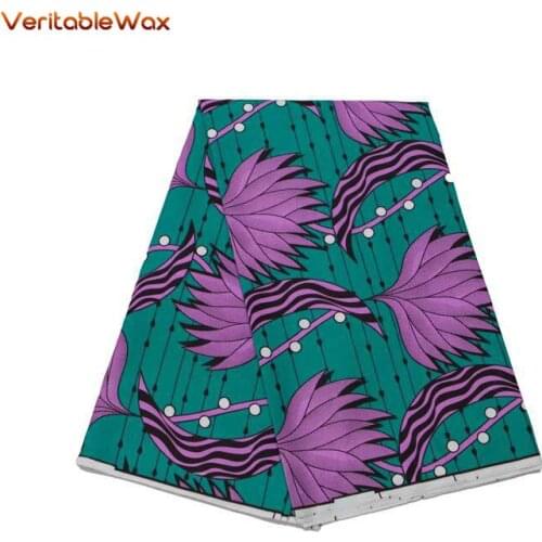 2021 Fabric African polyester printed floret coat African floor coat wax high quality 6 yards /lot African fabric garment FP6281