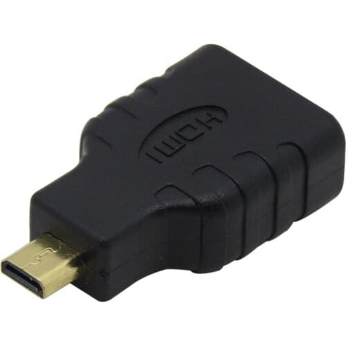 1PCS Micro HDMI D TYPE Male TO Typa A Female Black Adapter