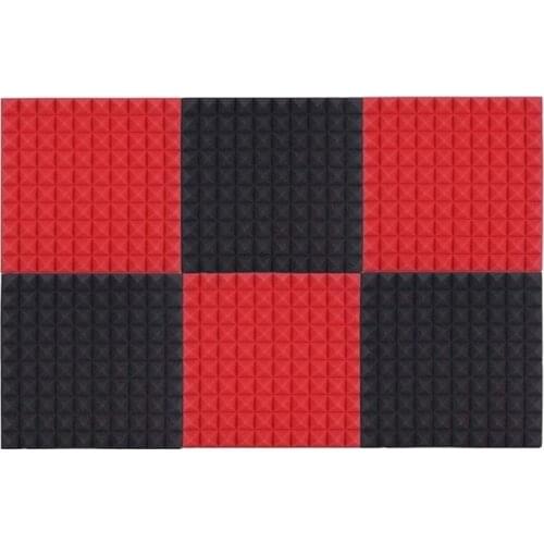 6 Pcs Acoustic Panels Soundproofing Foams Tiles Absorption Flame-Retardant Sound Insulation Pyramid Foam,50X50X5cm