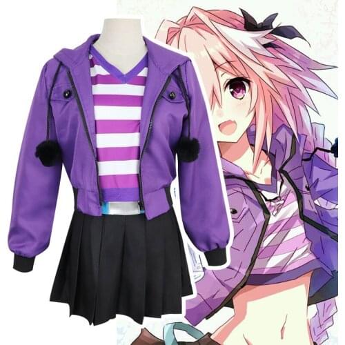 Anime Fate/Grand Order Fate Apocrypha Cosplay Black Rider Servant Astolfo Costume Halloween Uniform Daily Suit