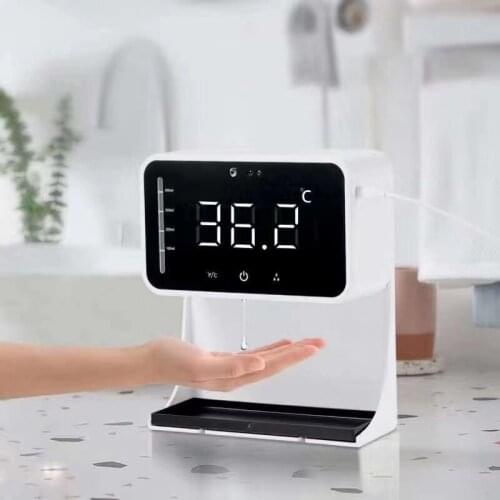 Automatic Liquid Soap Dispenser Smart Sensor Non-contact Infrared Sensor Thermometer Free Hands Washing Sanitizer Machine 2021