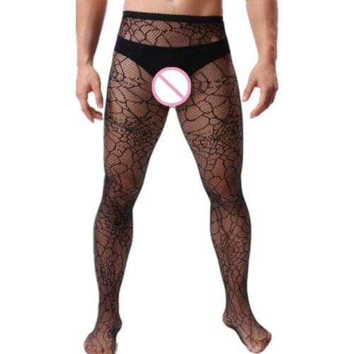 Cool Man Stocking Male Accessories Sexy Tights Male Spider Pantyhose Fashion Adult Fishnet Pantyhose Gentleman Exotic Apparel