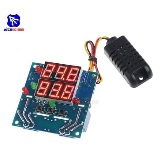 Diymore Dual LED Digital Thermograph Hygrometer Switch Module with Temperature Humidity Sensor Probe