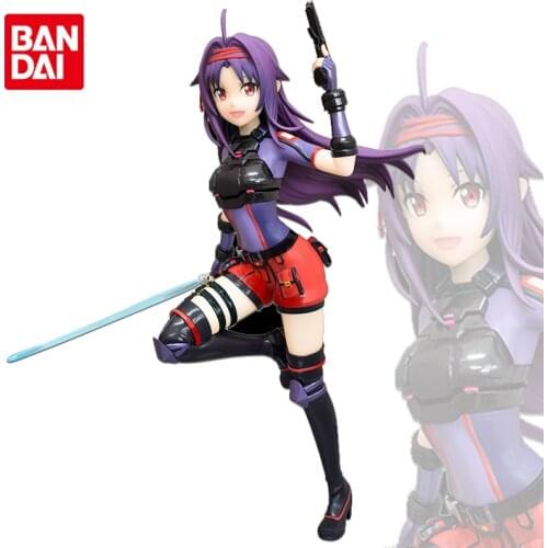 Bandai Genuine Sword Art Online Konno Yuuki Anime Action Figure Collection Model Ornaments Gifts Toys For Boys Girls Kids