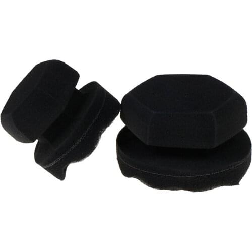 Hot sale 1Pc 8/11cm Make Detailing Easier Wave Type Tire Dressing Tools Hex Grip Applicator Handheld Tire Waxing Sponge