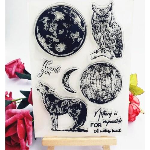 Hot sale owl Transparent Clear Stamps / Silicone Seals Roller Stamp for DIY scrapbooking photo album/Card Making
