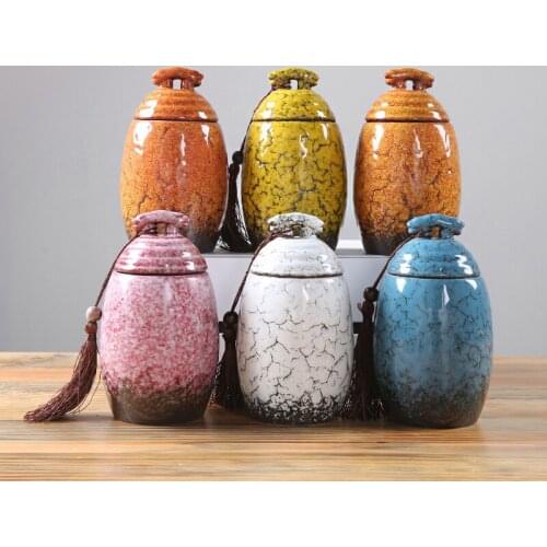 Ceramic Tea Cans Kitchen Condiment Distribution Cans Can Be Sealed Tea Cans Home Decoration Desktop Ornaments To Give Gifts