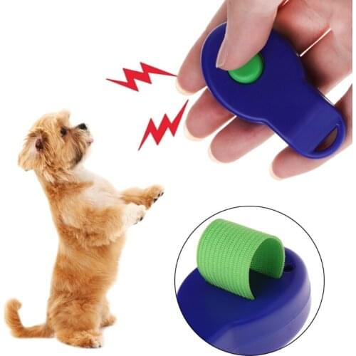 Pet Clicker Dog Training Sounder Puppy Whistle Guide Supplies With Finger Strap