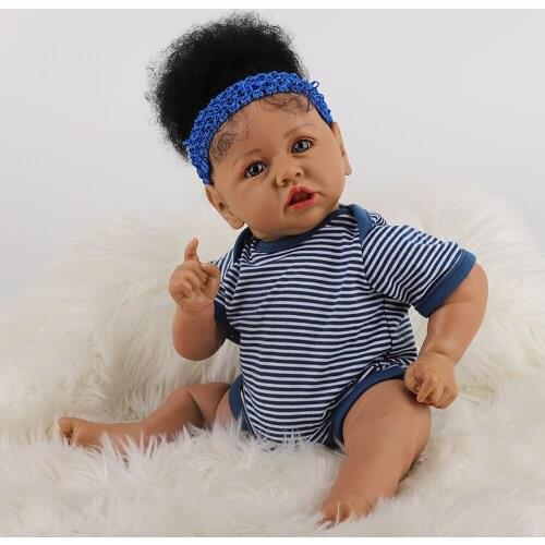 Hoomai black skin Reborn Baby Dolls Silicone Soft Body Fashion Boneca Reborn For Kids Christmas Gift Best Playmates