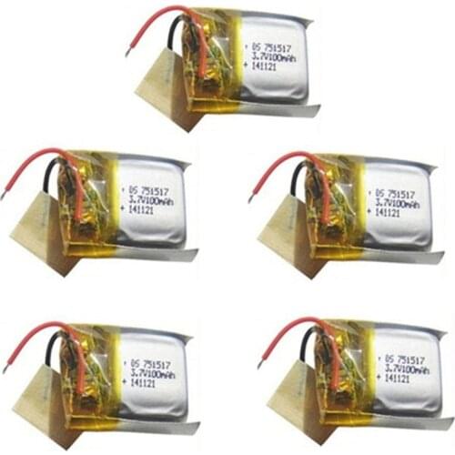 3.7V 100mAh Lipo battery for Cx10 CX-10 CX-12 JJ810 820 828 V646 RC Drone Spare Parts 3.7v 751517 Battery 1pcs to 10pcs
