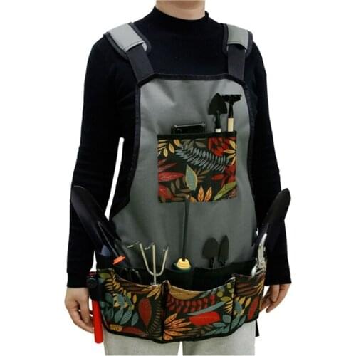Multipurpose Outdoor Gardening Tool Apron Waterproof and Stain Resistant Multi-Pocket Picnic BBQ Cooking Apron Household Kitchen