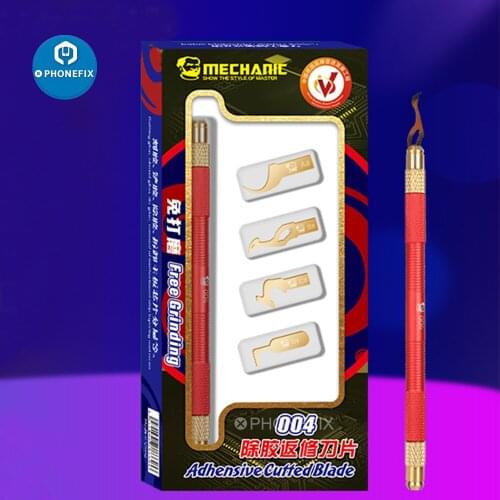 Mechanic 004 CPU IC Repair Blade Set BGA Maintenance Knife Glue Remover Crescent Knife for iPhone Chip NAND Degumming Tool Set