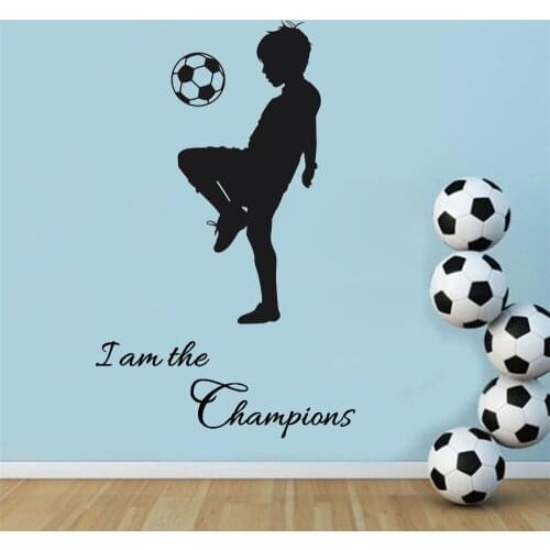 KAKUDER Wall sticker football boy pattern Wall paper Decal DIY Arts bedroom home decor Wall Stickers adesivo de parede drop ship