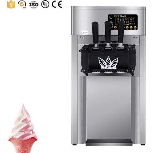 Table Standing Three Flavors Ice Cream Maker Commercial Soft Serve Ice Cream Machine for Sale