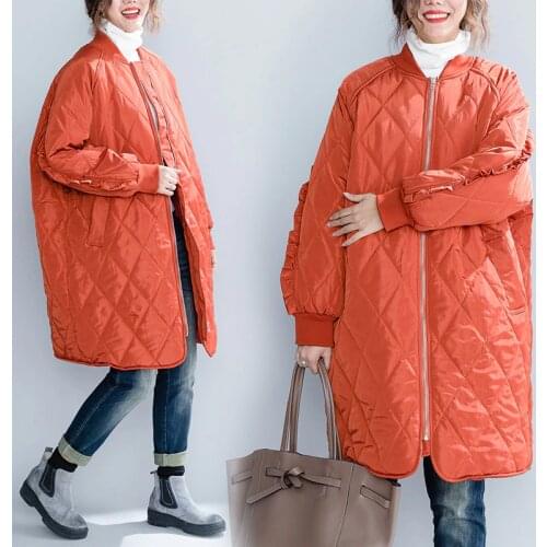 Autumn Winter Jackets Fashion Plus Size Womens Oversize Clothes Korean Long Paragraph fluffy Down Parkas Coat Black Outerwear