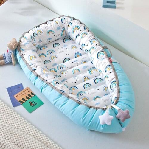 Portable Bionic Baby Nest Bed Removable Infant Cradle Cot Washable Newborn Travel Folding Baby Crib Bumper Toddler Care Beds