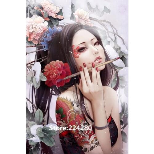 Needlework,Cross stitch,14CT Unprinted For Embroidery kits Sexy beauty People Art Cross-Stitching,DIY Handmade home decor