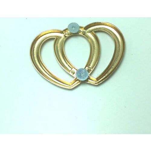 Heart Sharp Buckle Metal Logo plate screws for purse handbag 7 cm