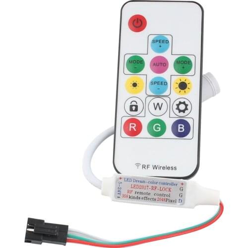 SP103E 14 Key DC 5V RGB Wireless Remote Controller Dimmer RF LED RGB Remote Controller WS2812 WS2811 Color for LED Light Strip