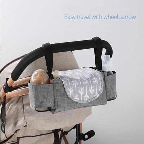 Baby Stroller Bag Mummy Organizer Bag Nappy Diaper Carriage Buggy Pram Cart Basket Hook Stroller Accessories Womens Shoulder Bag