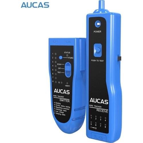 AUCAS LAN Cavo di Rete Tester Cat5 Cat6 RJ45 UTP STP Rivelatore Linea Finder Telefono Wire Tracer Diagnosticare I Toni Tool Kit