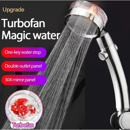 3 Mode Shower Head High Pressure Water Saving Perforated Free Bracket Hose Adjustable Ionic Nozzle Bathroom Shower Accessories