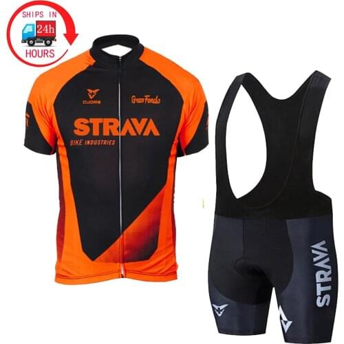 2021 STRAVA Cycling Set Bike uniform Summer Cycling Jersey Set Road Bicycle Jerseys MTB Bicycle Wear Breathable Cycling Clothing