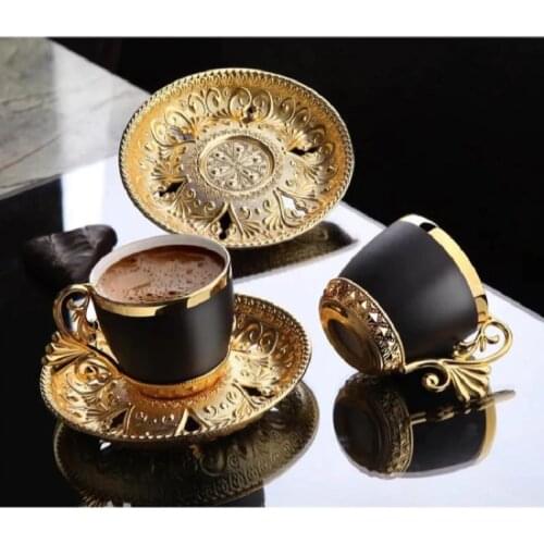 Turkish Coffee Sets Coffee Cups Set Set of 6 Copper Ottoman Coffee Sets Arabic Coffee Set Tea Cups Set Espresso Made in Turkey