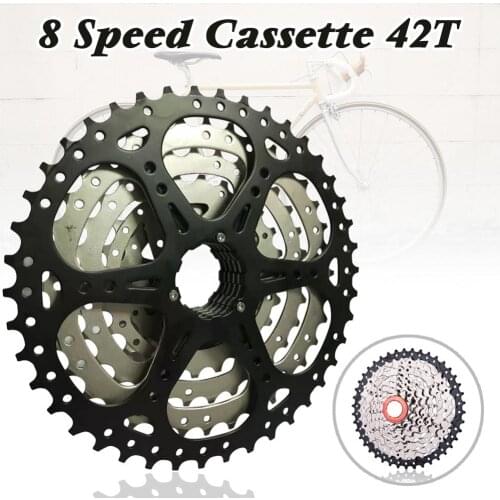 Bike Cassette Plated-Steel 8-Speed 11-42T Bicycle Flywheel for MTB Road Bikes Bicycle Parts