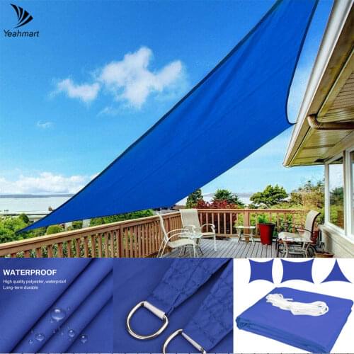 Sunshade Canvas Waterproof Awning Sunshade Sun Shade Sail For Outdoor Garden Beach Camping Patio Pool Canopy Tent Sun Shelter