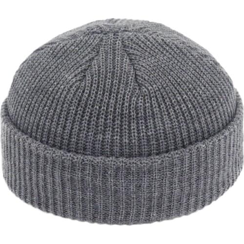 Knitted hat mens hat casual retro hip-hop hat Multicolor non-brimmed hat breathable non-brimmed urinal sailor hat