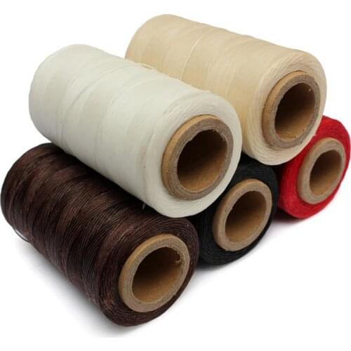 High Quality Durable 260 Meters 1mm 150D Leather Waxed Thread Cord for DIY Handicraft Tool Hand Stitching Thread Color Random