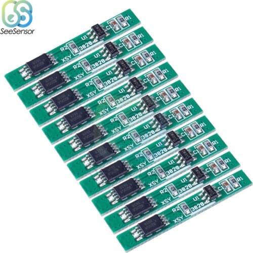 10Pcs 1S 3.7V 2.5A Lithium Battery Protection Board Polymer BMS PCM PCB Over Charge Discharge Li-ion Protect Module