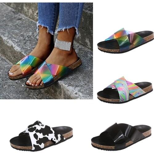 Women Slippers Summer Platform Shoes Wedges Outdoor Slides Vacation Beach Sandals Ladies Shoes Flat Female Shoes Slippers