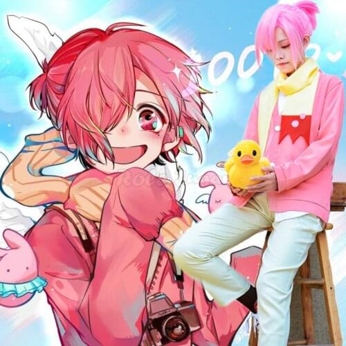 S-XL Toilet-bound Hanako-kun Mitsuba Anime Cosplay Costume For Women Girls Halloween Stage Performance Clothes Wig C130M130