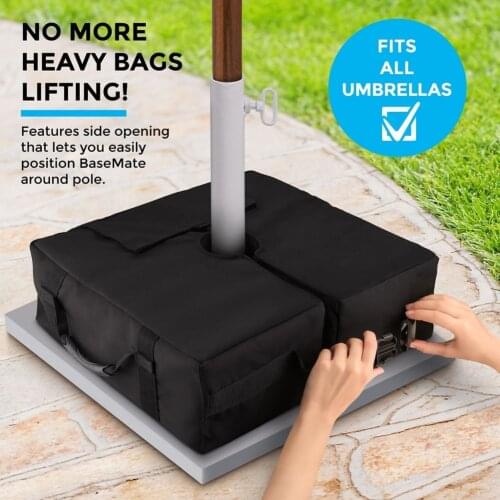 Outdoor Patio Umbrella Base Weight Bag Weatherproof Parasol Umbrella Heavy Duty Sand Bags Stand Base for Home Hotel Use